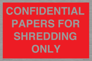 CONFIDENTIAL PAPERS FOR SHREDDING ONLY